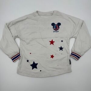 Disney Parks Spirit Jersey Kids Small S Americana Mickey Mouse Disneyland White